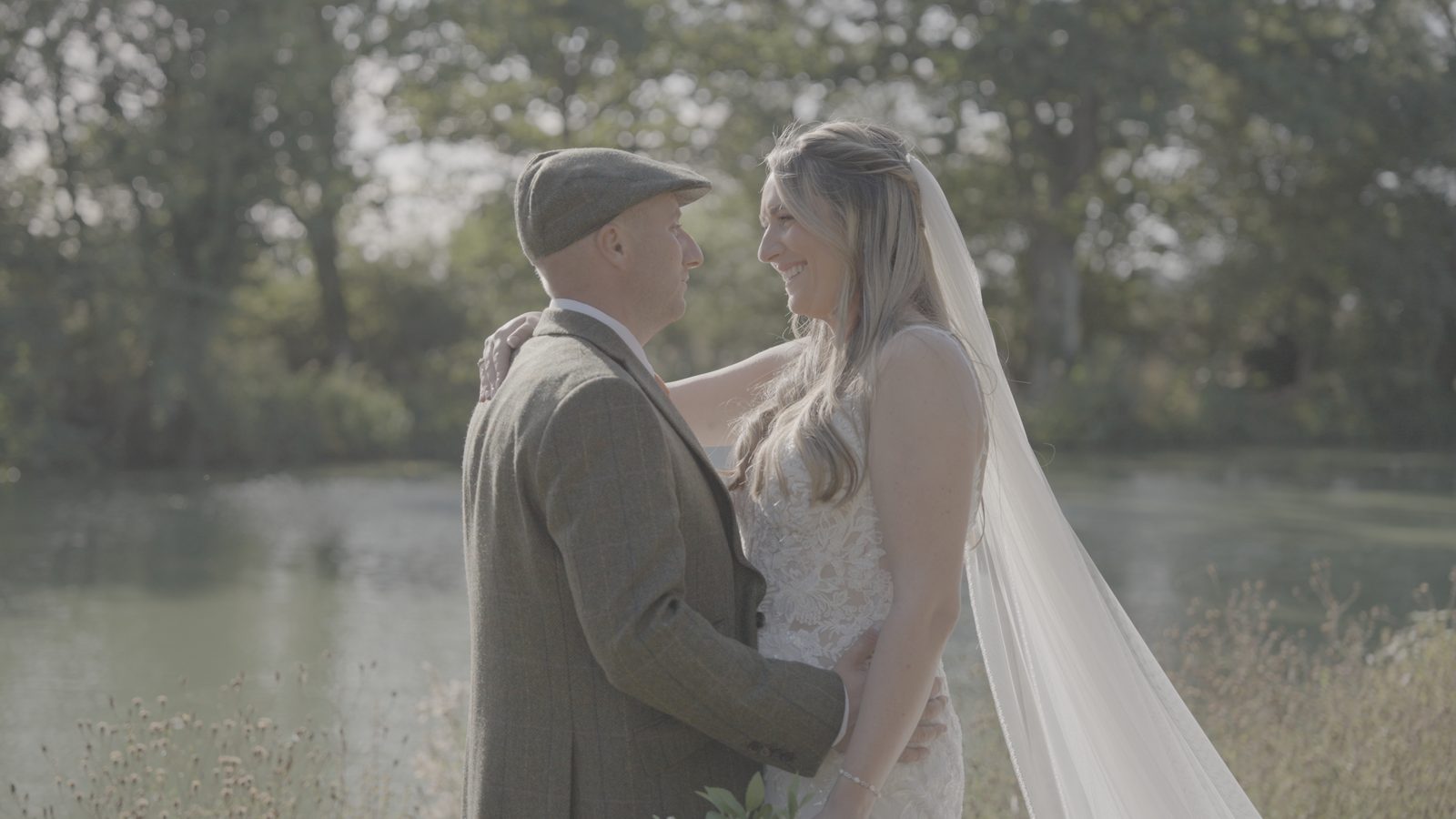 Wedding shot straight out of camera in log, flat and grey